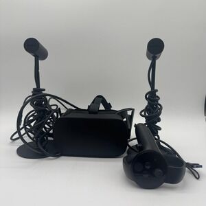 Oculus Rift PC VR Headset 2 Sensors Left Touch Controller Untested For Parts